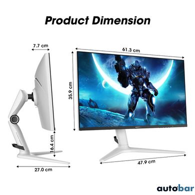 Монітор KOORUI 27 Gaming VA/mini-LED QHD 240HZ HDR1000 (GN10)