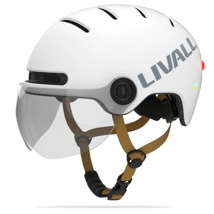 Захисний шолом Livall L23 (M) Ivory White (54-58см), сигнал поворотів та стопів, додаток, зйомний візор (пульт BR80 в комплекті не іде)