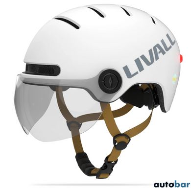 Захисний шолом Livall L23 (M) Ivory White (54-58см), сигнал поворотів та стопів, додаток, зйомний візор (пульт BR80 в комплекті не іде)