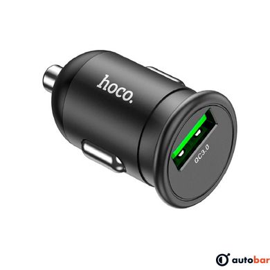 Автомобільний зарядний пристрій HOCO Z43 Mighty single port QC3.0 18W Black