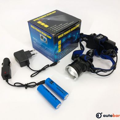 Налобний ліхтар Bailong BL-T24-P50 акумуляторний LED/Zoom 3 режими роботи