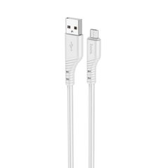 Кабель HOCO X97 Crystal color silicone charging data cable Micro light gray