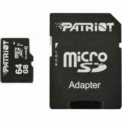microSDXC (UHS-1) Patriot LX Series 64Gb class 10 (adapter SD) PSF64GMCSDXC10