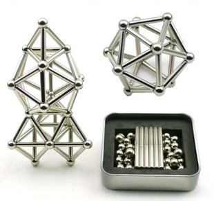 Магнітний конструктор Buckyballs n Buckybars, 64 деталі