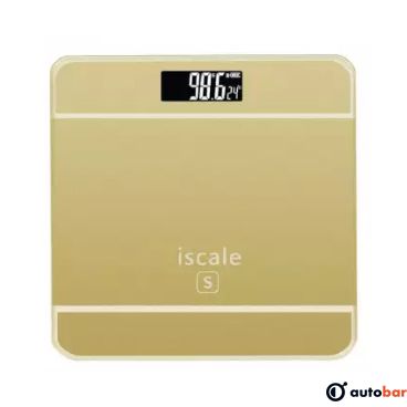 Ваги для підлоги електронні iScale 2017D 180кг (0,1кг), з температурою. Колір: золотий