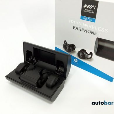 Навушники Bluetooth NIA NB710 з кейсом чорні бездротові, Навушники для тренувань сенсорні бездротові