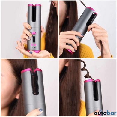 Плойка авто-бігуді для завивки волосся бездротовий Ramindong Hair curler. Колір: сірий