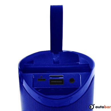 Портативна Bluetooth колонка TG-169 з різнокольоровим підсвічуванням FM-радіо 5Wx2. Колір: синій