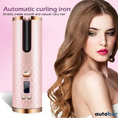 Плойка авто-бігуді для завивки волосся бездротовий Ramindong Hair curler. Колір: рожевий