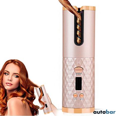 Плойка авто-бігуді для завивки волосся бездротовий Ramindong Hair curler. Колір: рожевий