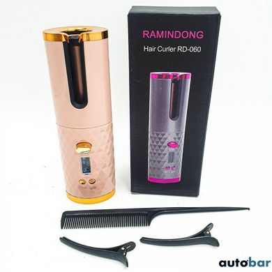 Плойка авто-бігуді для завивки волосся бездротовий Ramindong Hair curler. Колір: рожевий