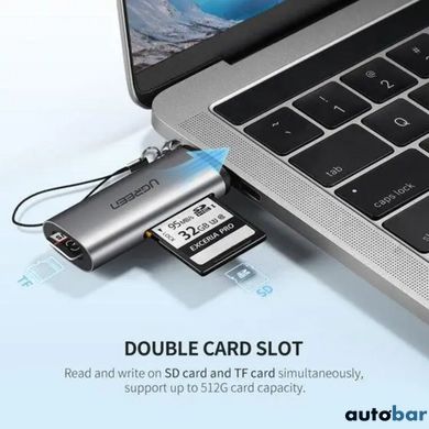 Картрідер UGREEN CM184 USB-C TF + SD Card Reader (UGR-50704)