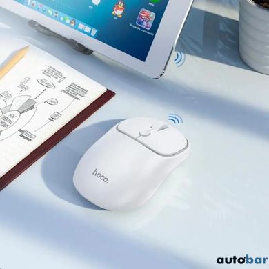 Миша Hoco GM25 Royal dual-mode business wireless mouse Space White