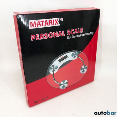 Ваги електронні підлогові MATARIX MX-451A 180 кг круглі, ваги для зважування людей