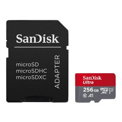 microSDXC (UHS-1) SanDisk Ultra 256Gb class 10 A1 (150MB/s) (adapter SD) SDSQUAC-256G-GN6MA