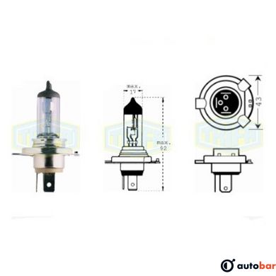 Лампа автомобільна Галогенна лампа Trifa H4 24V 75/70W Spare kit