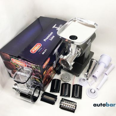 М'ясорубка MAGIO MG-271 Premium Line, Електрична м'ясорубка з насадками, Електром'ясорубка для шатківниці