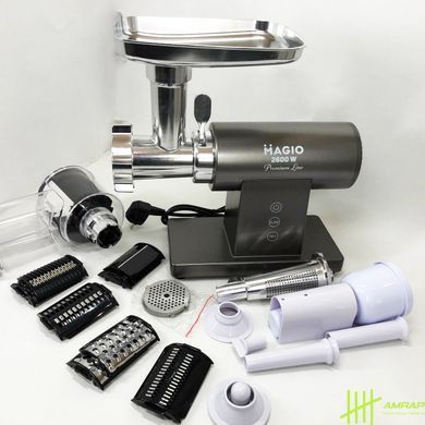 М'ясорубка MAGIO MG-271 Premium Line, Електрична м'ясорубка з насадками, Електром'ясорубка для шатківниці