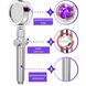 Душова турболейка високого тиску, водозберігаюча насадка для душу з вентилятором з унікальним малюнком води. Колір: фіолетовий