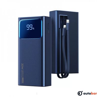 Зовнішній акумулятор REMAX Voyage Series PD20W+QC22.5W Cabled Fast Charging Power Bank 30000mAh RPP-571 Blue RPP-571 Blue