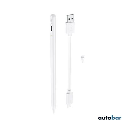 Стилус HOCO GM102 Smooth series active anti-mistake touch capacitive pen for iPAD White