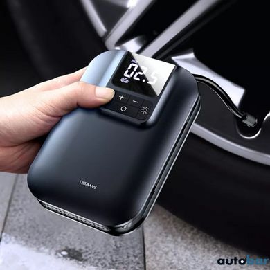 Автомобільний насос Usams US-ZB215 Mini Car Air Pump 5000mAh Black