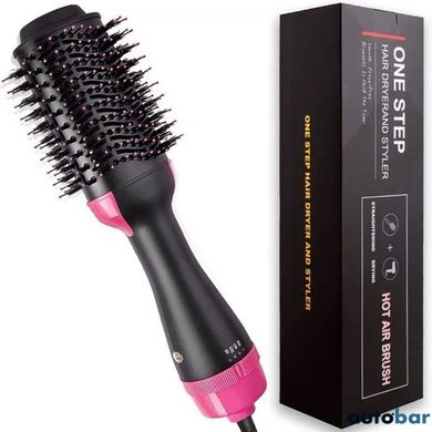 Фен Щітка гребінець 3в1 One step Hair Dryer 1000 Вт 3 режими випрямляч для укладання волосся стайлер з функцією іонізації