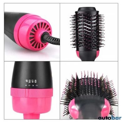 Фен Щітка гребінець 3в1 One step Hair Dryer 1000 Вт 3 режими випрямляч для укладання волосся стайлер з функцією іонізації