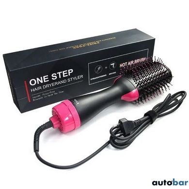 Фен Щітка гребінець 3в1 One step Hair Dryer 1000 Вт 3 режими випрямляч для укладання волосся стайлер з функцією іонізації