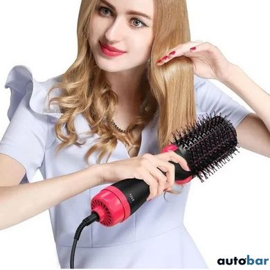 Фен Щітка гребінець 3в1 One step Hair Dryer 1000 Вт 3 режими випрямляч для укладання волосся стайлер з функцією іонізації