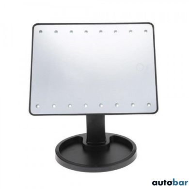 Дзеркало для макіяжу з 16 LED підсвічуванням Mirror White. Колір: чорний