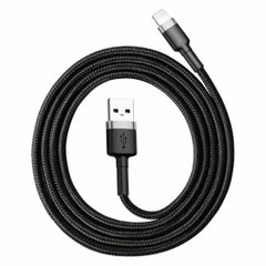 Кабель Baseus Cafule Cable USB For Lightning 2.4A 0.5m Gray+Black CALKLF-AG1