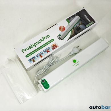 Вакууматор Freshpack Pro вакуумний пакувальник їжі, побутової. Колір зелений