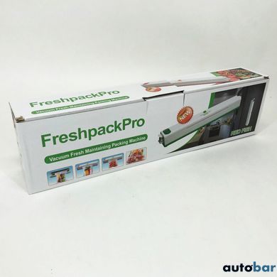 Вакууматор Freshpack Pro вакуумний пакувальник їжі, побутової. Колір зелений