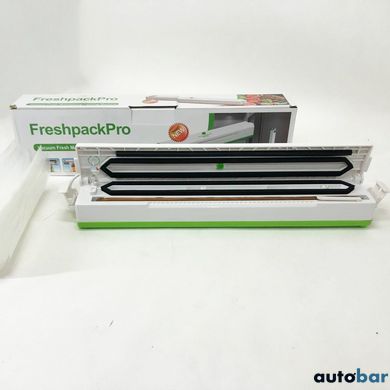 Вакууматор Freshpack Pro вакуумний пакувальник їжі, побутової. Колір зелений