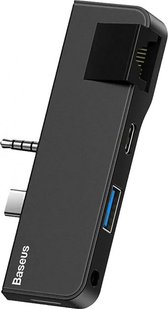 Док-станція Baseus USB3.1 Type-C+3.5mm --> HDMI/USB 3.0/Type-C/3.5mm Чорна for Surface Go (CAHUB-FT01)