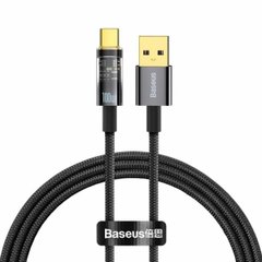 Кабель Baseus Explorer Series Auto Power-Off Fast Charging Data Cable USB to Type-C 100W 2m Black CATS000301
