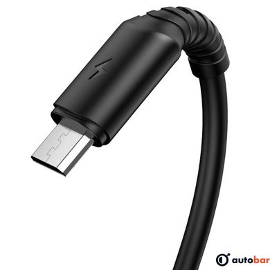 Кабель BOROFONE BX47 USB to Micro 2.4A, 1m, PVC, PVC connectors, Black