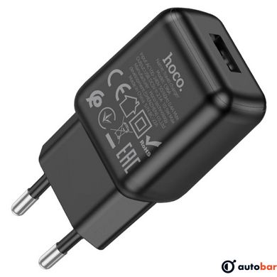 Мережевий зарядний пристрій HOCO C96A single port charger Black