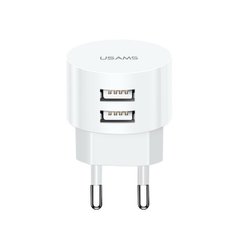 МЗП Usams Travel Charging Set Send-Tu Series (T20 Dual USB Round Charger+U35 lightning cable) White XTXLOGT1804