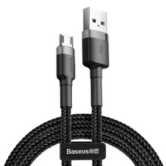 Кабель Baseus cafule Cable USB For Micro 2.4A 0.5M Gray+Black CAMKLF-AG1