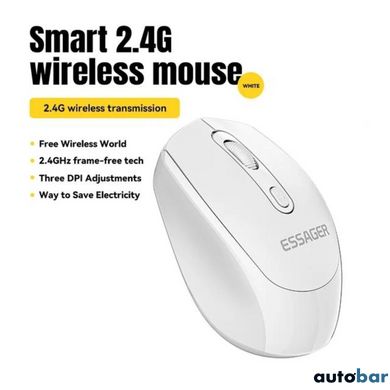 Миша безпровідна ESSAGER (Color box)Spirituel 2.4G wireless mouse White