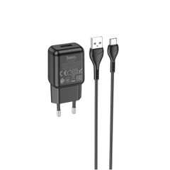 Мережевий зарядний пристрій HOCO C96A single port charger set(Type-C) Black 6931474766021