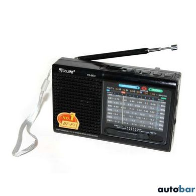 Портативна стовпчик радіо MP3 USB Golon RX-6622. Колір: чорний