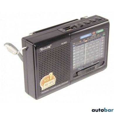 Портативна стовпчик радіо MP3 USB Golon RX-6622. Колір: чорний