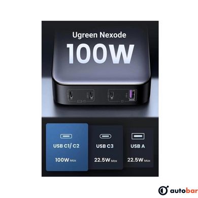 Зарядний пристрій UGREEN CD328 Nexode 100W Desktop Charger EU(UGR-90928)