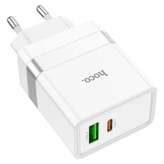 Мережевий зарядний пристрій HOCO N21 Extension speed PD30W+QC3.0 charger set(Type-C to Type-C) White 6931474757791