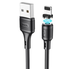 Кабель HOCO X52 USB to Ip 3A, 1m, PVC, PVC connectors, magnetic, Black 6931474735522