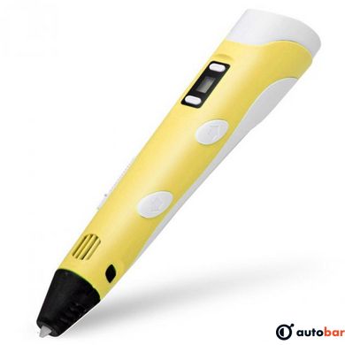 3D ручка Smart 3D Pen 2 c LCD дисплеєм. Колір жовтий