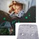 Плед, що світиться в темряві, плюшеве покривало Blanket kids Magic Star 150х100 см флісова ковдра. Колір: сірий